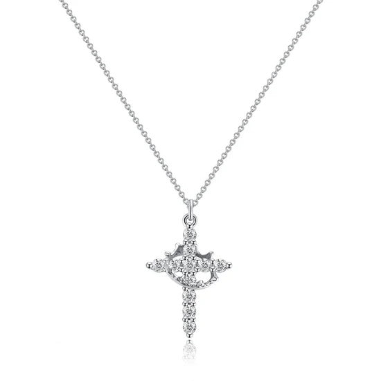 Gloréa™ Cross & Crown Necklace